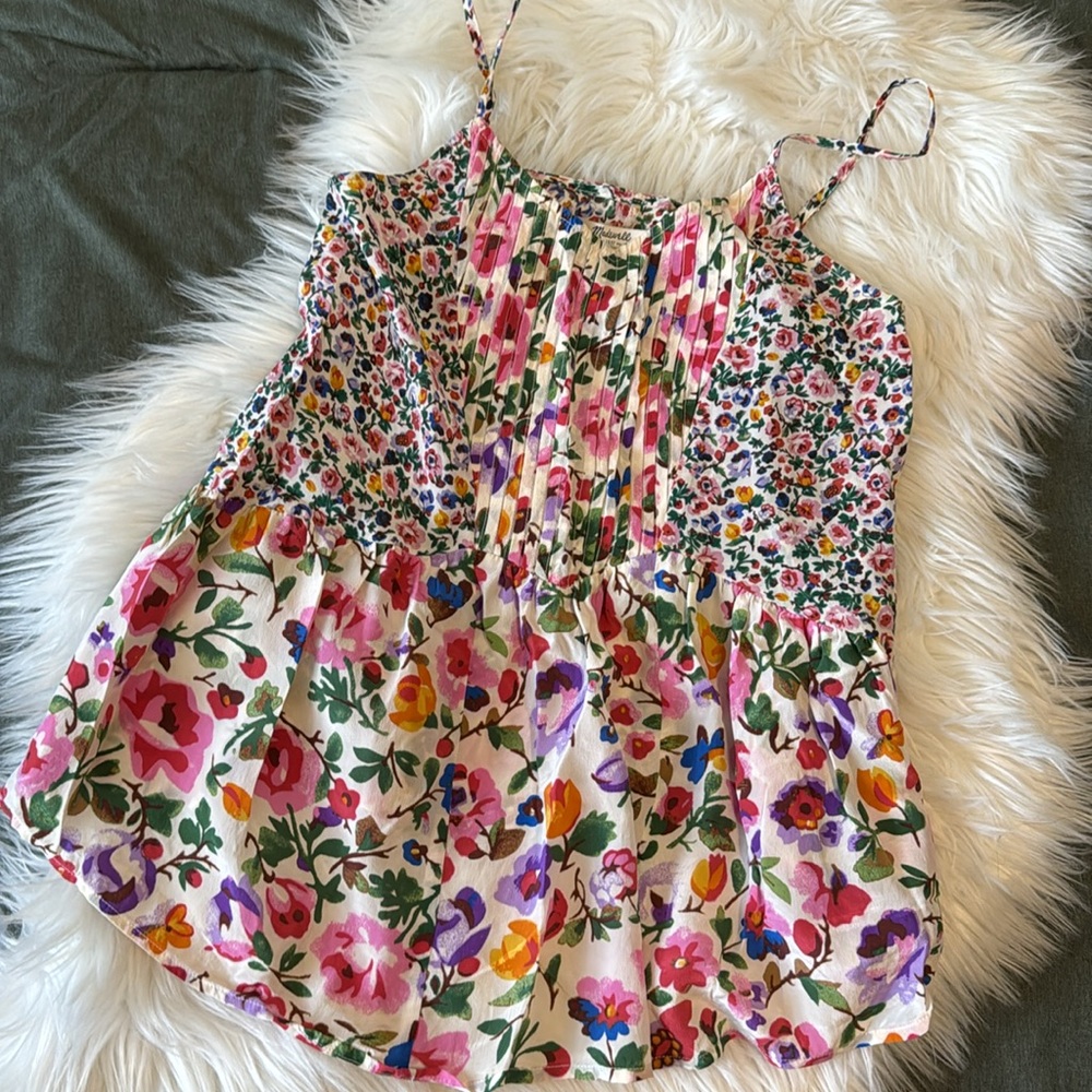 M a d e w e l l • Silk floral tank